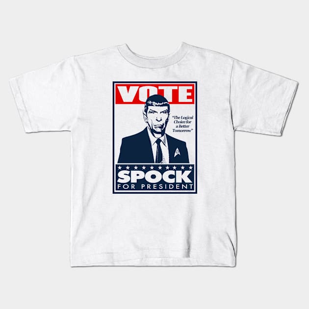 Vote STAR TREK For President Kids T-Shirt by ROBZILLA